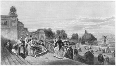 View of the Terrace, Central Park, 1872 by American School